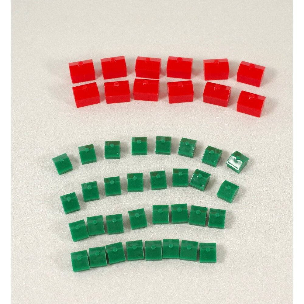 Full Set of Vintage Monopoly Replacement Houses and Hotels